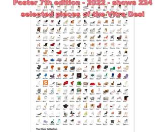 Lot 1480 Vitra The Chair Collection Poster 7th edition 2022 shows 224 selected pieces of the Vitra Desi