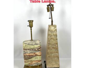 Lot 1329 2pcs Mid Century Modern Table Lamps.