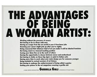 Lot 1178 Guerrilla Girls offset poster print.