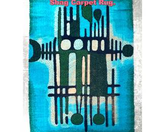 Lot 1421 6 X 8 11 Vintage Rya Op Art Shag Carpet Rug.