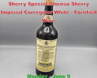 Lot 185 Sandeman JerezXer esSherry Special Oloroso Sherry Imperial Corregidor White  Fortified Wine 