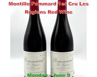 Lot 88 2 pcs 1996 Domaine de Montille Pommard 1er Cru Les Rugiens Red Wine