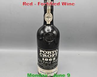 Lot 150 1963 Croft Porto Vintage Red Fortified Wine 