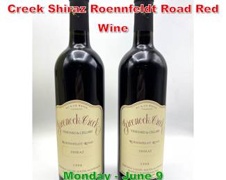 Lot 187 2 pcs 1998 Greenock Creek Shiraz Roennfeldt Road Red Wine 