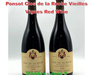 Lot 142 2 pcs 2008 Domaine Ponsot Clos de la Roche Vieilles Vignes Red Wine 
