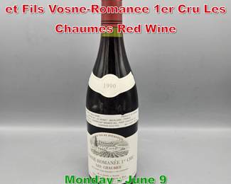 Lot 107 1990 Domaine Daniel Rion et Fils VosneRomanee 1er Cru Les Chaumes Red Wine 