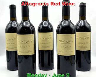 Lot 141 5 pcs 2004 Araujo Estate Altagracia Red Wine