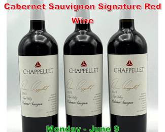 Lot 143 3 pcs 2014 Chappellet Cabernet Sauvignon Signature Red Wine