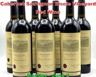 Lot 131 7 pcs 2003 Araujo Estate Cabernet Sauvignon Eisele Vineyard Red Wine