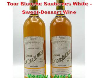 Lot 148 2 pcs 2001 Chateau La Tour Blanche Sauternes White SweetDessert Wine