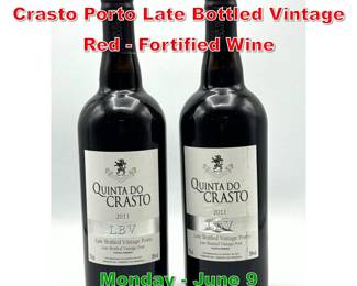 Lot 200 2 pcs 2011 Quinta do Crasto Porto Late Bottled Vintage Red Fortified Wine