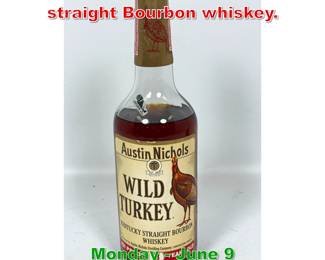 Lot 231 Wild Turkey 8Yrs Kentucky straight Bourbon whiskey.