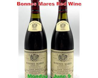 Lot 166 2 pcs 1990 Louis Jadot Bonnes Mares Red Wine