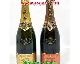 Lot 234 2 Bottles. Pol Roger Champagne 1990