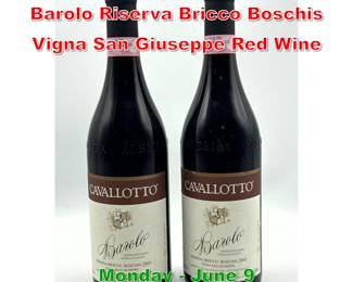 Lot 18 2 pcs 2001 Cavallotto Barolo Riserva Bricco Boschis Vigna San Giuseppe Red Wine