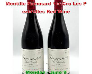 Lot 89 2 pcs 1996 Domaine de Montille Pommard 1er Cru Les P ezerolles Red Wine