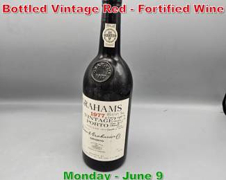 Lot 194 1977 Graham Porto Late Bottled Vintage Red Fortified Wine