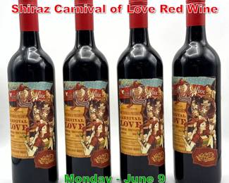Lot 86 4 pcs 2007 Mollydooker Shiraz Carnival of Love Red Wine