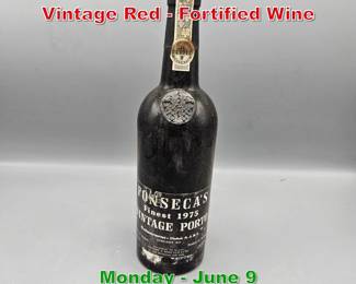 Lot 178 1975 Fonseca Porto Vintage Red Fortified Wine
