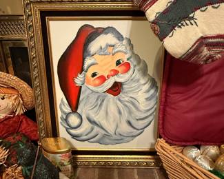 Ho ho ho here comes Santa Claus. Super cute originalpainting.