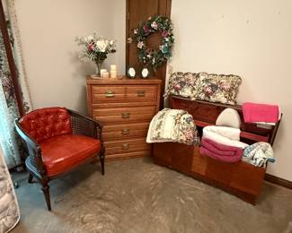 Nice Lane cedar chest and some cool vintage furniture.