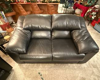 We have a really nice black leather sofa and loveseat available.