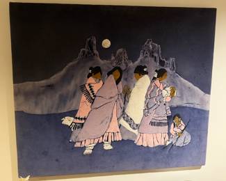 UNIQUE BATIK ON VELVET BY COLORADO ARTIST JOANIE BARBIER