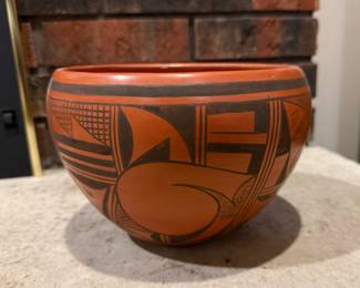 VINTAGE HOPI POTTERY BOWL BY ETHEL YOUVELL