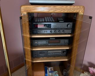 DENON STEREO SYSTEM WITH CABINET