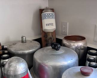 Lots of antique and vintage kitchen items