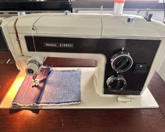 Vintage Kenmore Sewing Machine w/notions