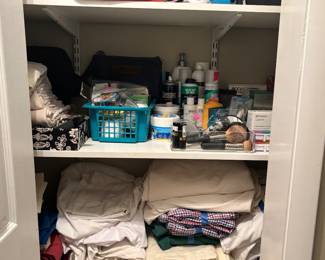 Lots of linens and useful things