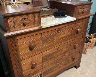 Antique marble top dresser