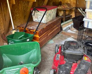 Toro lawnmower and other garden items