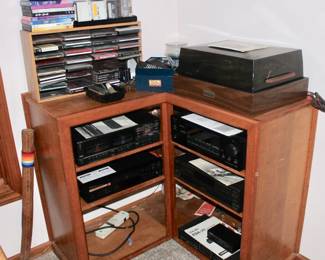 Onkyo TX 8511 Reciever , TEAC EQA-20 Graphic Equalizer, Sharp Stereo Cassette Deckand Technics compact disc changer