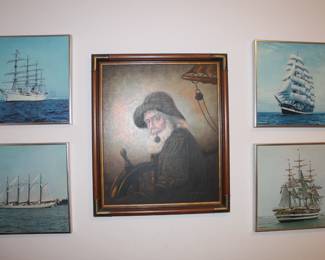 Kim Benson Nautical Sea Captain oil painting