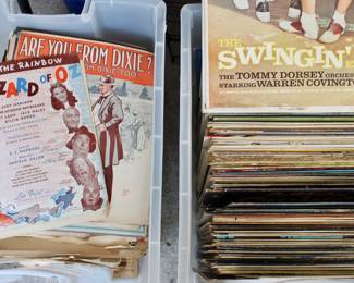 Vintage Sheet Music and Records