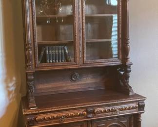 Antique German Hunt Cabinet