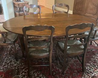 French Country table and 6 chairs
