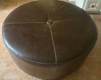 Leather ottoman