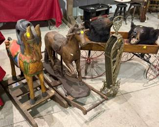 Wood rocking horse