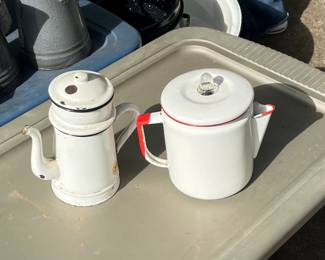 Tons of enamelware