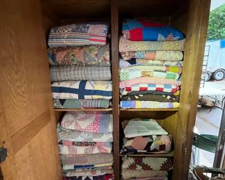 Large selection of hand made quilts