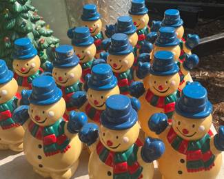 Blow mold mini Snowmen for walkway, no lights