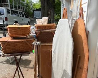 Ironing boards, picnic baskets, drying racks