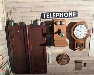 Key cabinet Oak wallphone