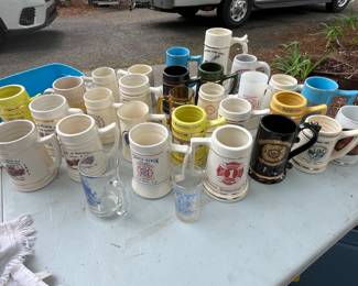 Collection of commemorative mugs for New Jersey Fire Departments