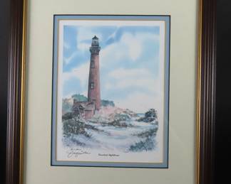 Signed Jerry Miller "Currituck Lighthouse" Framed Print