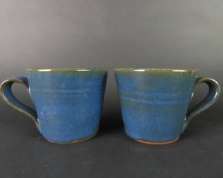 Lot of 2 Jugtown Ware Pottery Coffee Mugs