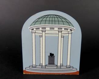 The Cat's Meow "Old Well, Chapel Hill, NC" Painted Wooden Block Décor